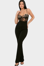 The Liora Lace Bustier Jumpsuit