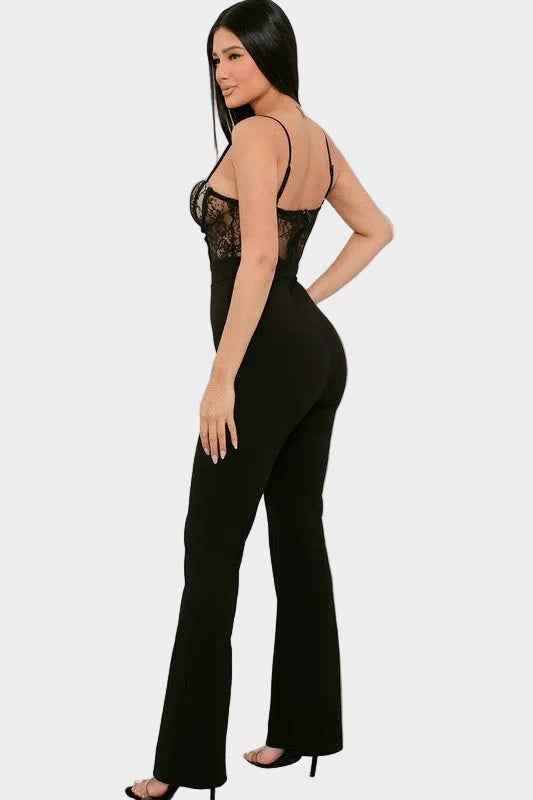 The Liora Lace Bustier Jumpsuit