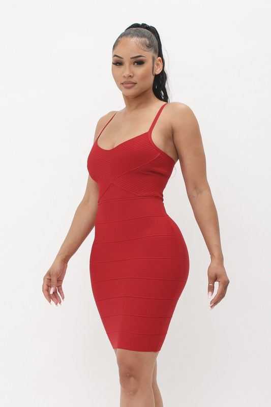 Mila Bandage Mini Dress - Red