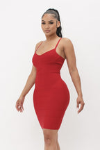 Mila Bandage Mini Dress - Red
