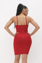 Mila Bandage Mini Dress - Red