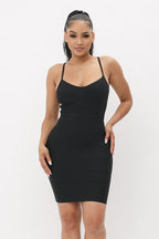 Mila Bandage Mini Dress - Black
