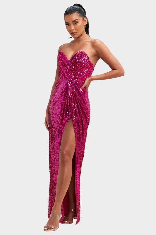 Valentina Sweetheart Sequin - Fuchsia